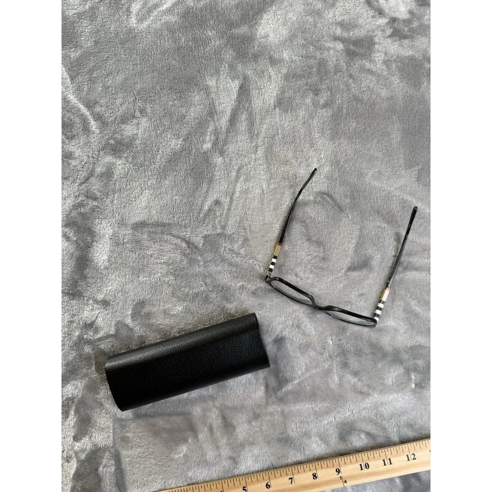 Burberry Plaid Glasses W/ Black Spell Out Case 2199 3001 53017 145 Frames Only
